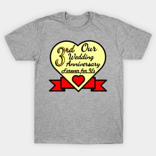 3rd wedding anniversary T-Shirt